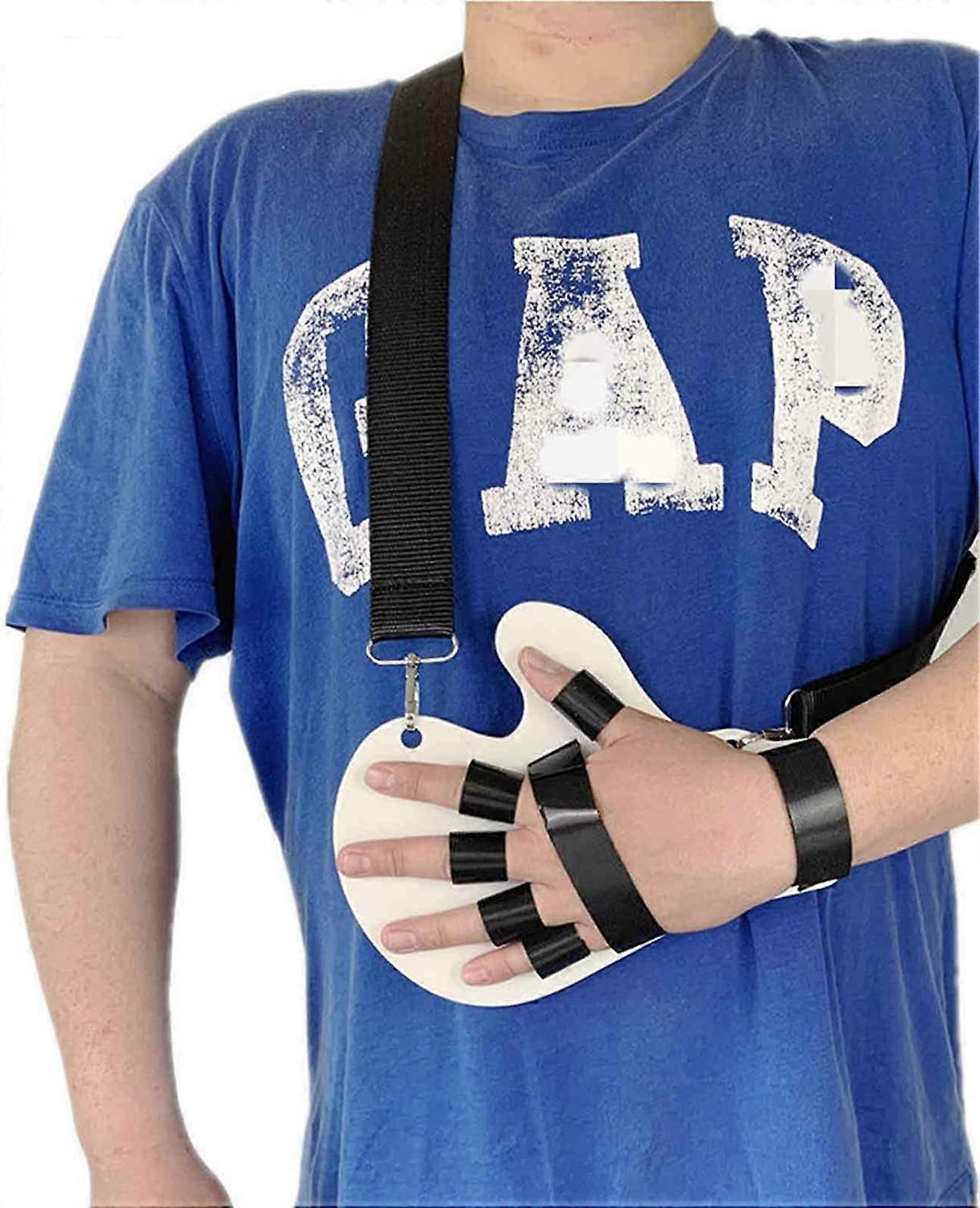 Cushion Finger Orthotics Fingerboard for Stroke Rehabilitation, Hand Wrist Training Device for Hemiplegia, Adjustable Sling