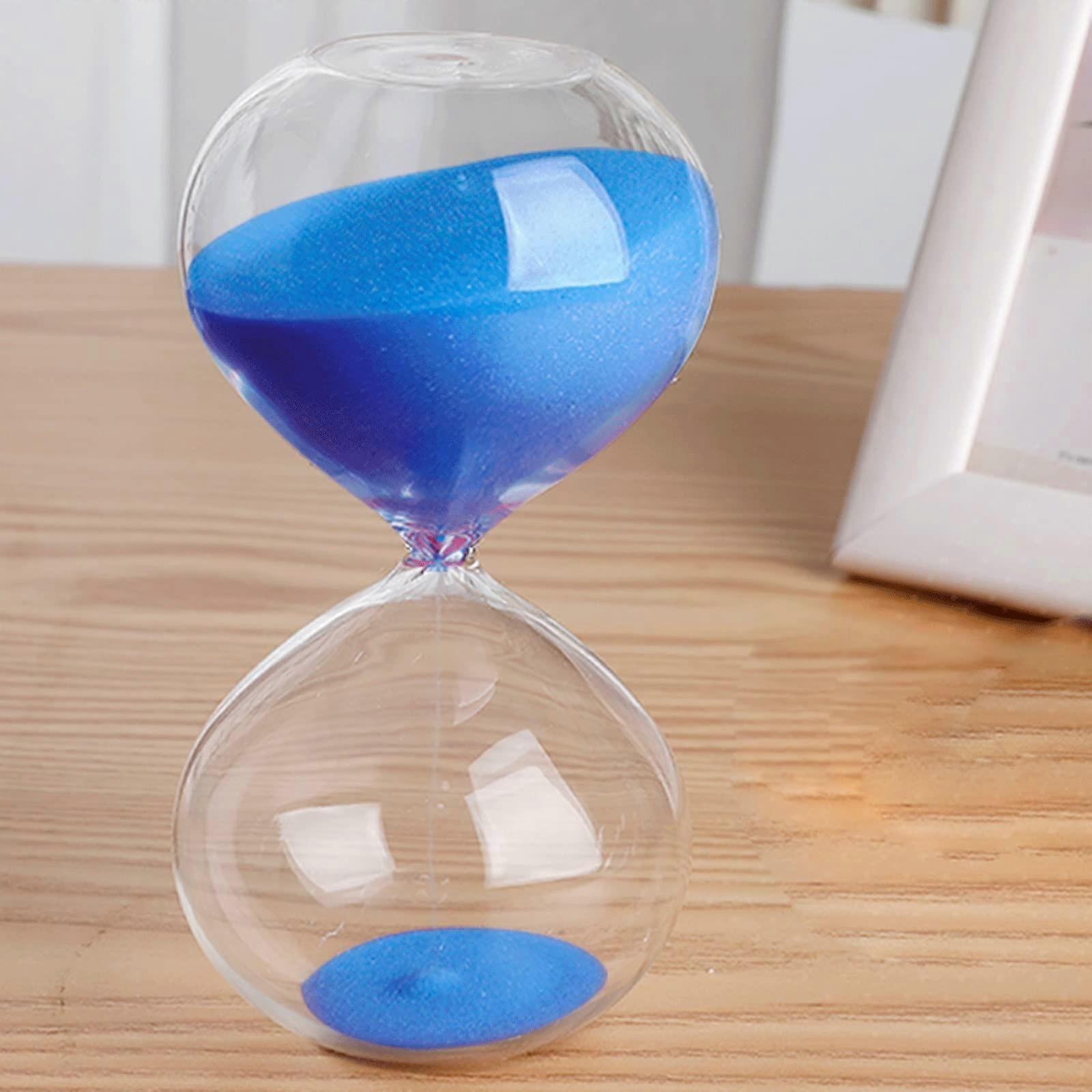 Sanduhr-Timer 45/60-minuters timglastimer, bärbar stor färgglad grön glas, klart glas, hemskrivbord inredning