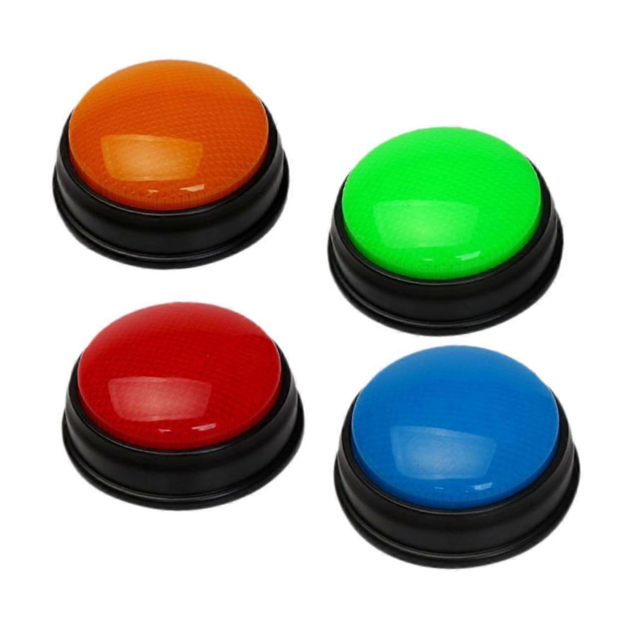 4 Pack Answer Buzzers with Lights and Sounds for Kids Classroom Learning Games and Family Quiz