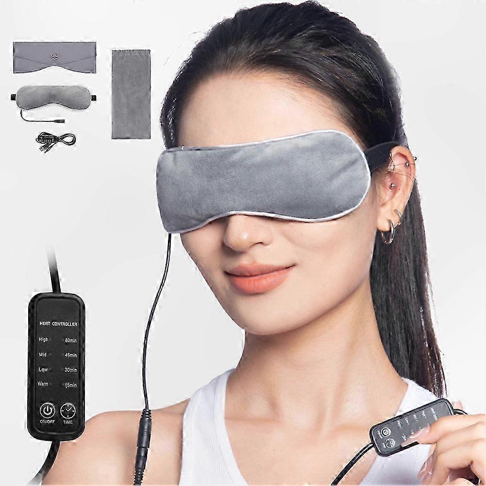Warm Eye Compress Mask, Reusable Heating Pad for Dry Eyes, Blepharitis Relief, Portable Sleep Mask with USB Charging