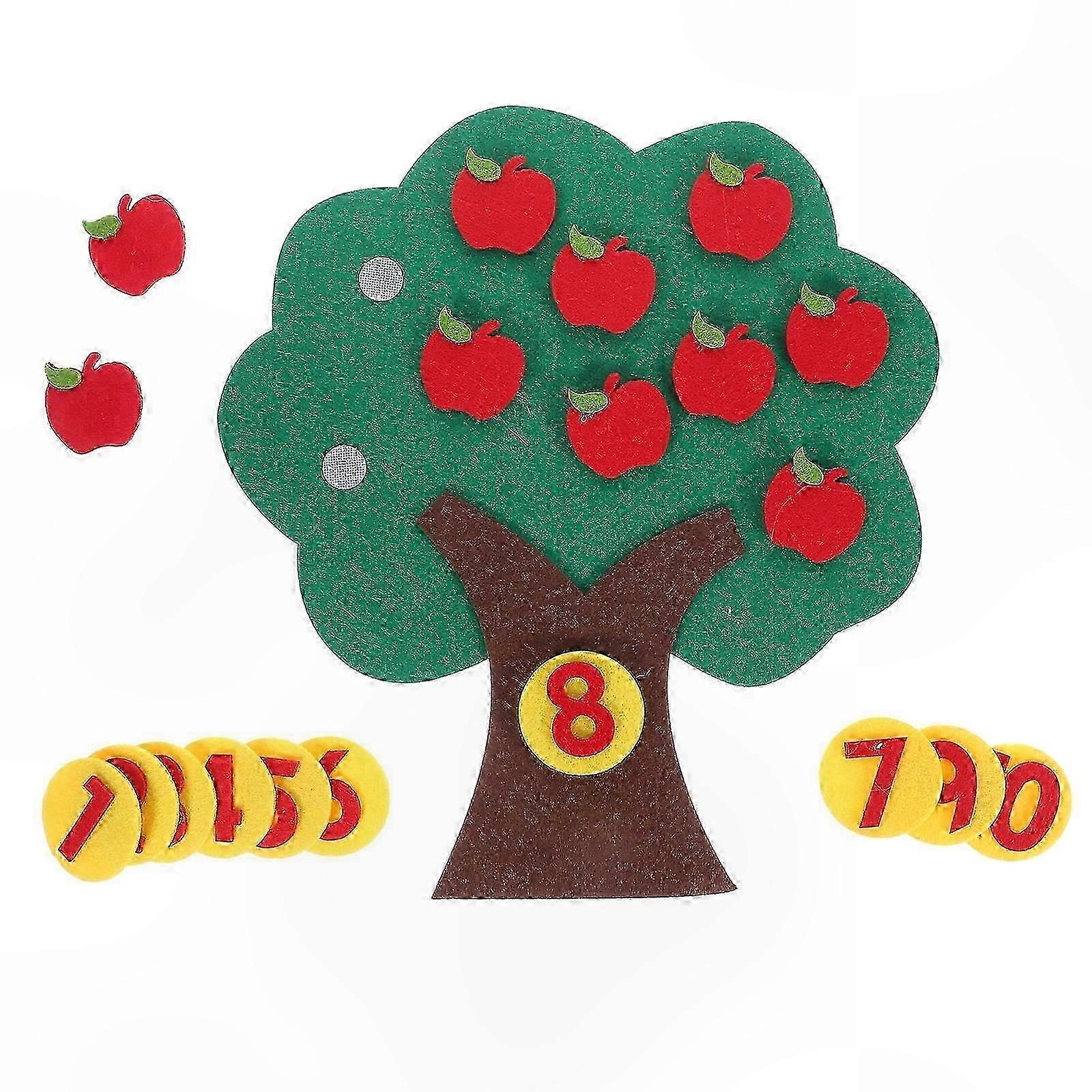 Cognitive Growth Toy for Toddlers, Non-Woven Fabric Tree Playset