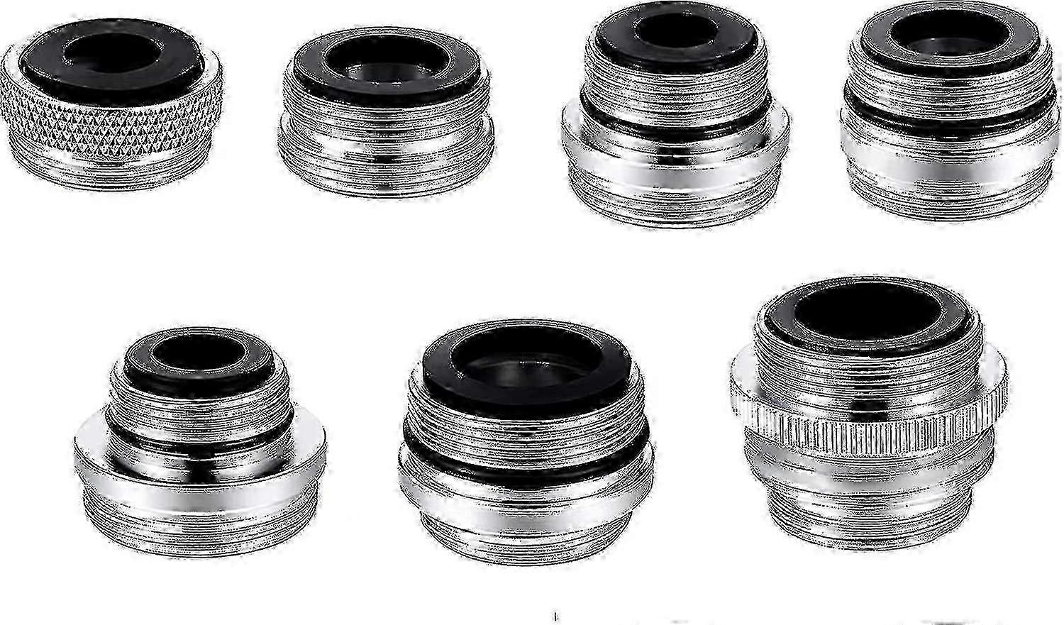7-Piece Brass Faucet Aerator Adapter Kit - Garden Hose & Sink Sprayer Thread Adapter