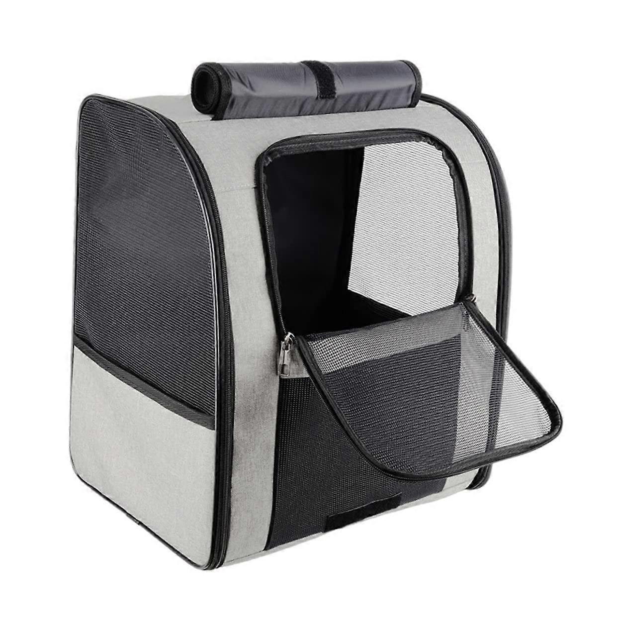 Large Capacity Breathable Cat Carrier Backpack Portable Pet Travel Bag with Adjustable Straps for Sightseeing Camping Trips and Outdoor Use
