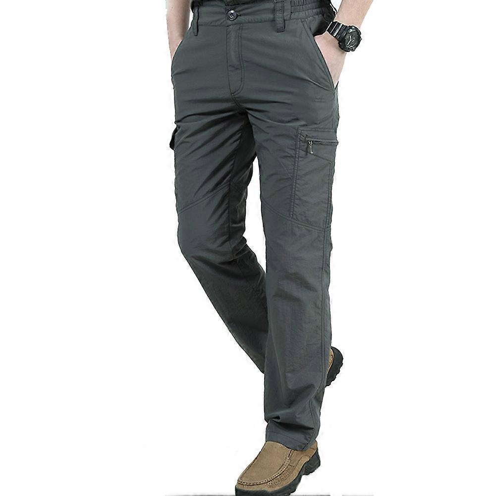 Men Work Multi-Pockets Cargo Pants Climbing Hiking Quick Dry Outdoor Long Pants