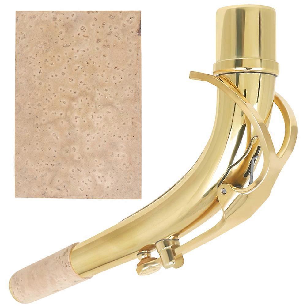 1 Set Curved Neck Replacement for Alto Saxophone with Cork Sheet