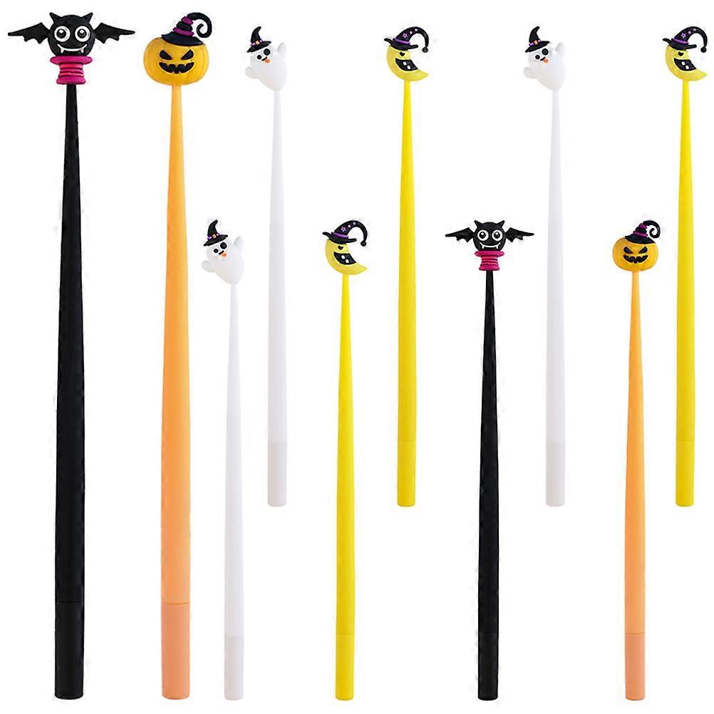 10pcs Adorable Gel Pens, Multipurpose Writing Pens for Office, Home, School Use, Black Ink, Comfortable Grip, Fun Random Styles for Creative Notes