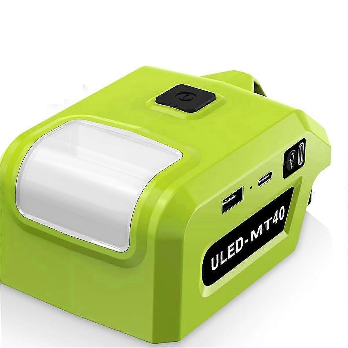 LED Work Light with USB & Type-C Output Ports for 40V Battery, 5W Flashlight Spotlight