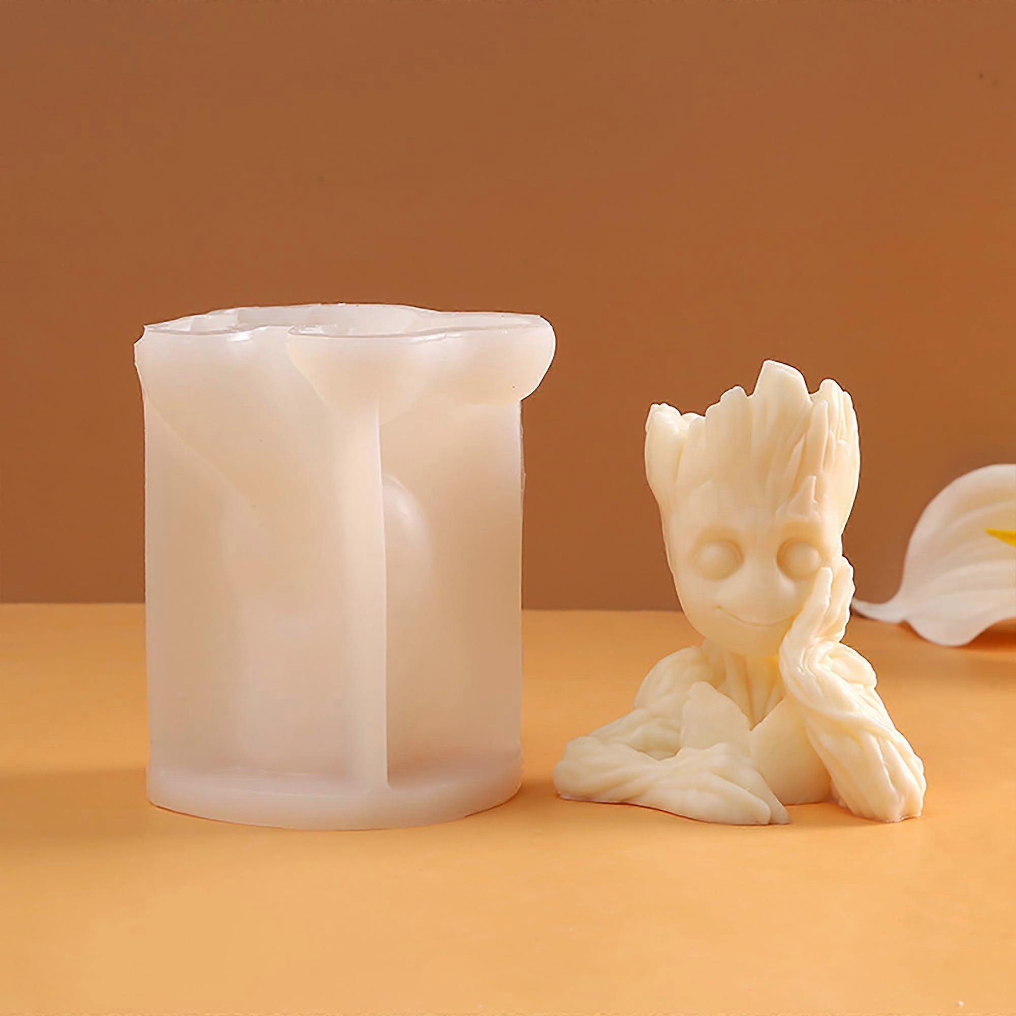 Groot Mold 3D Groot Man Mold Tree Man Candle Mold Silicone Resin Casting Mold For Candle Making DMGROOT