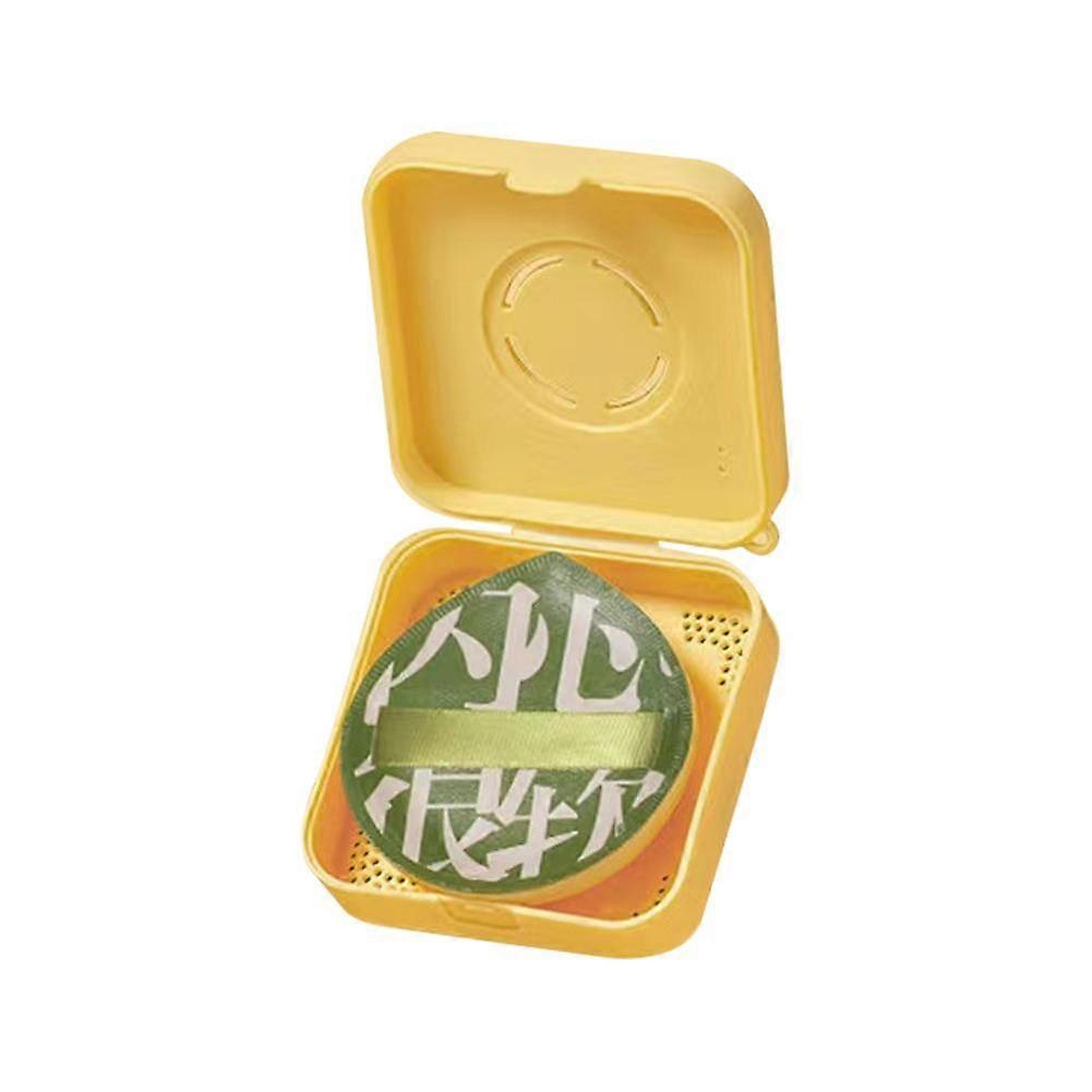 Makeup Sponge Organizer, Durable and Water-Resistant, Yellow & Green Design for Storage