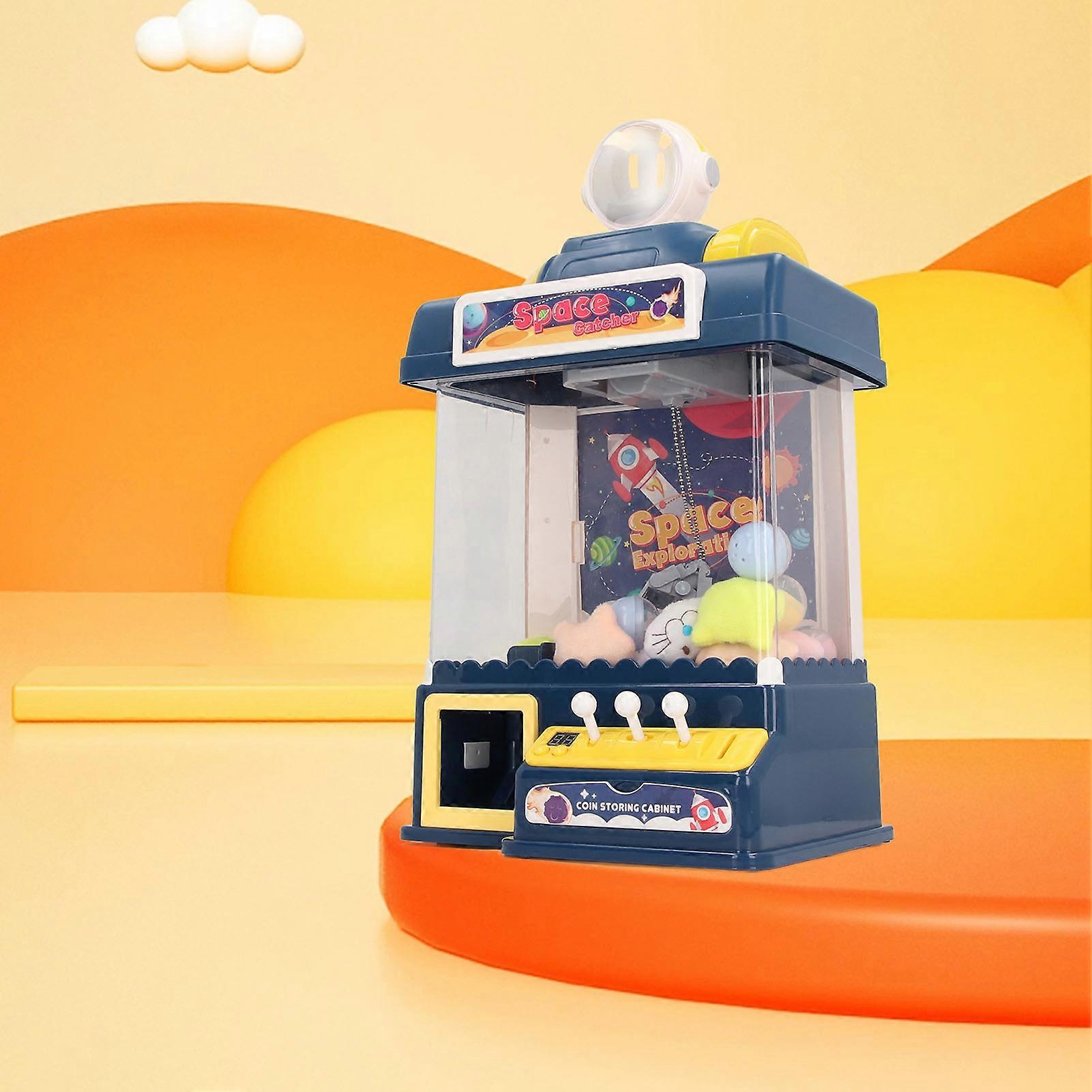 Mini Claw Machine Toy Dark Blue Portable Arcade Game with Sound