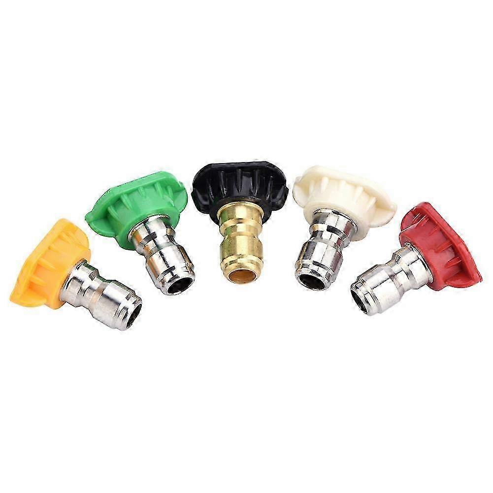 Pressure Washer Nozzle Set with 5 Tips & Multiple Spray Angle Options, 2.5 GPM Flow Rate, 1/4" Quick Connect Design