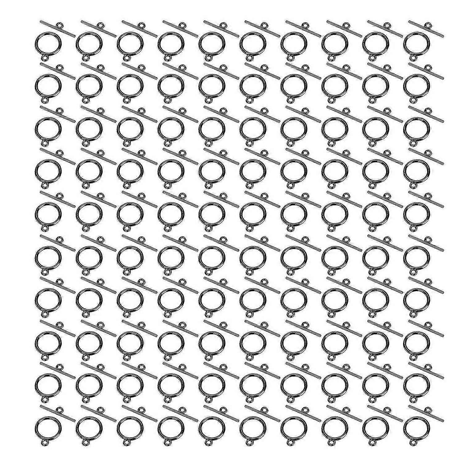 2025 Latest Model 100 Sets Toggle Clasps Alloy 2mm OT Buckle DIY Jewelry