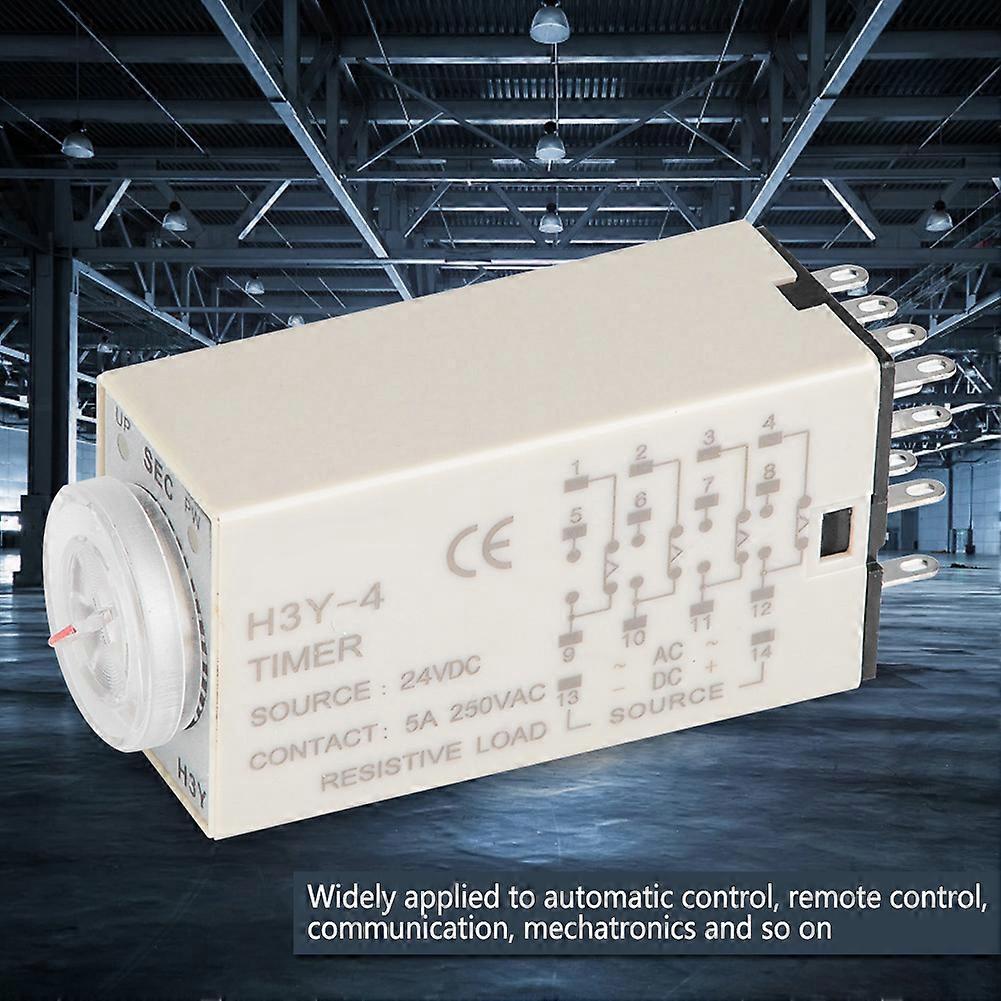 H3Y-4 Time Relay Pointer Control Delay Timer Control Switch 14-Pin 24VDC (30S)