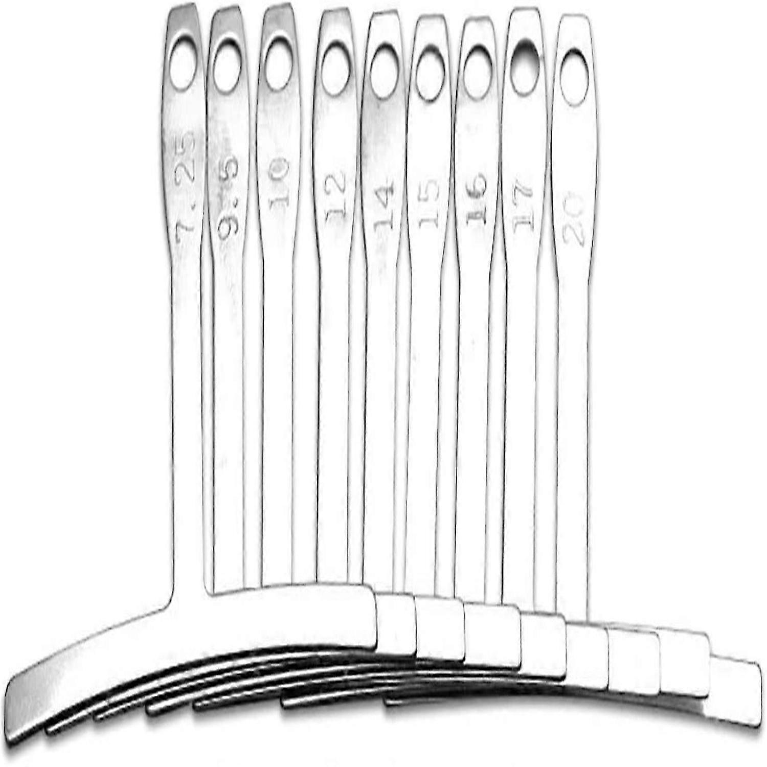 Radius Measuring Device for Guitar, Understring Radius Gauge,for Fretboard Saddle, 9 Pieces