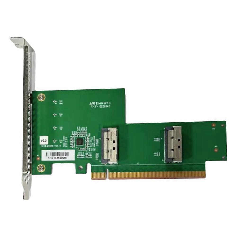 PCIe 5.0 16x to MCIO Split Adapter Card GPU Graphics Card External GPU Expansion Adapter Extender for Server Motherboard