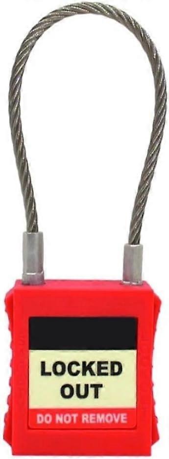 Stainless Steel Cable Padlock With Ergonomic Design, 2 Keys Included, Reliable Security