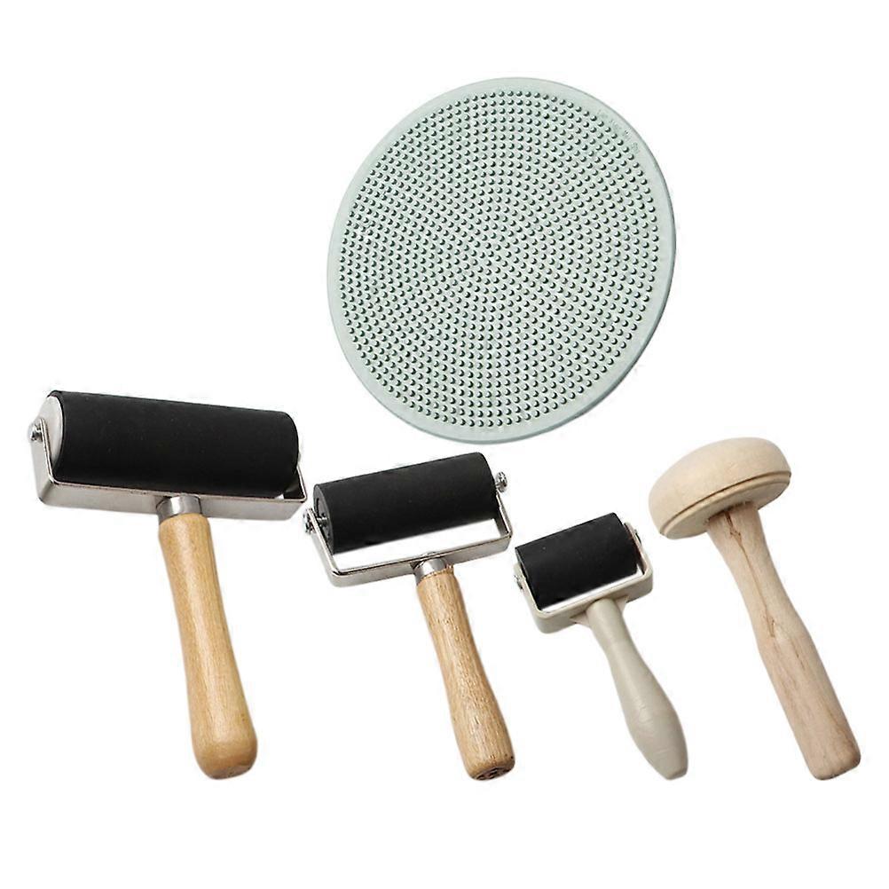 Oil Roller Printmaking Tool Set for Art Craft with 5Pcs Printing Tools