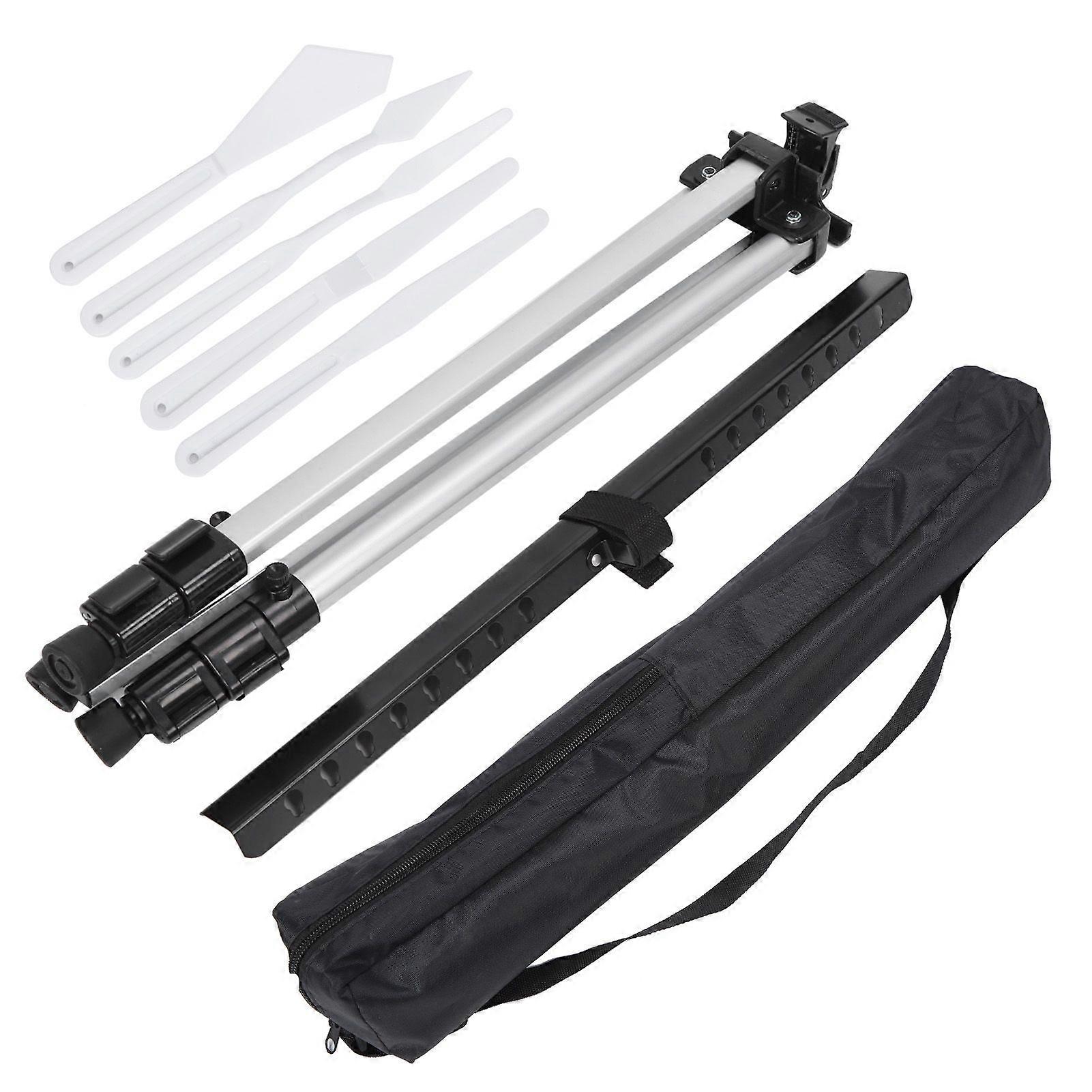 Adjustable Silver Metal Easel Plastic Scraper Combo Set Collapsible Art Drawing Board Rack