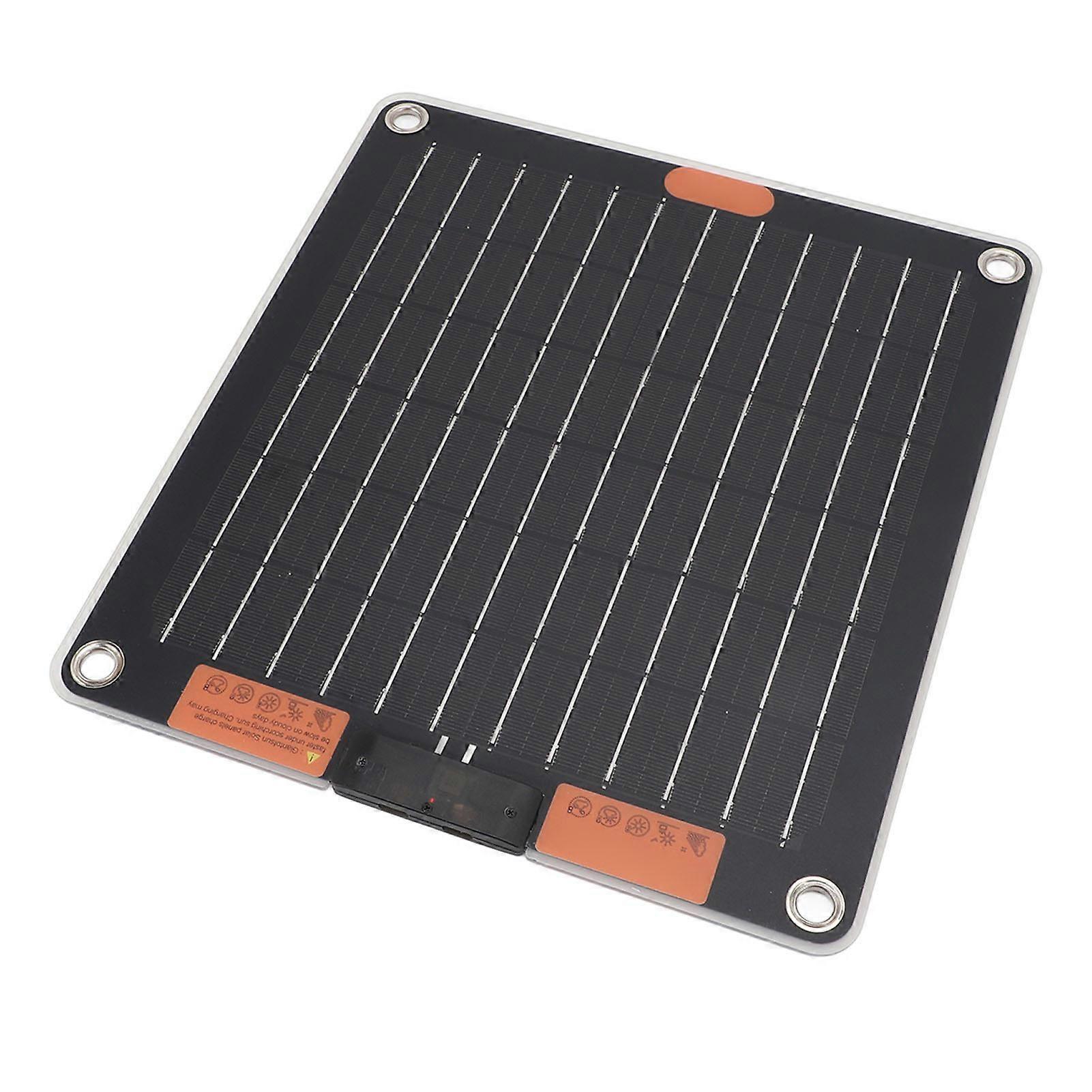 10W 5V 2A Ultra Thin Monocrystalline Solar Panel Charger Rainproof