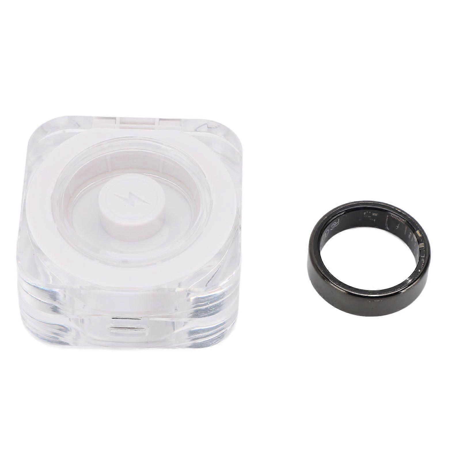 Smart Ring Fitness Tracker with Screen IP68 Rain Proof Video Scrolling Camera Remote Control Smart Step Counter Ring with APP for Sports 22.3mm/0.89in