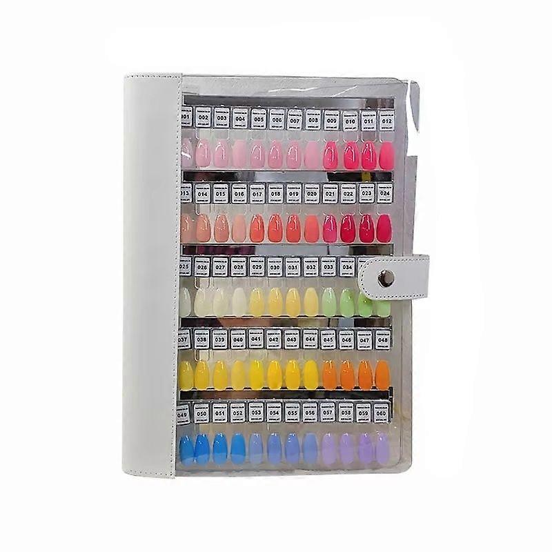 New 120 Colors Separable Magnetic Tips Nail Color Swatch Nail Gel Color Testing Tools Try-on False Nail Tips Showing Book
