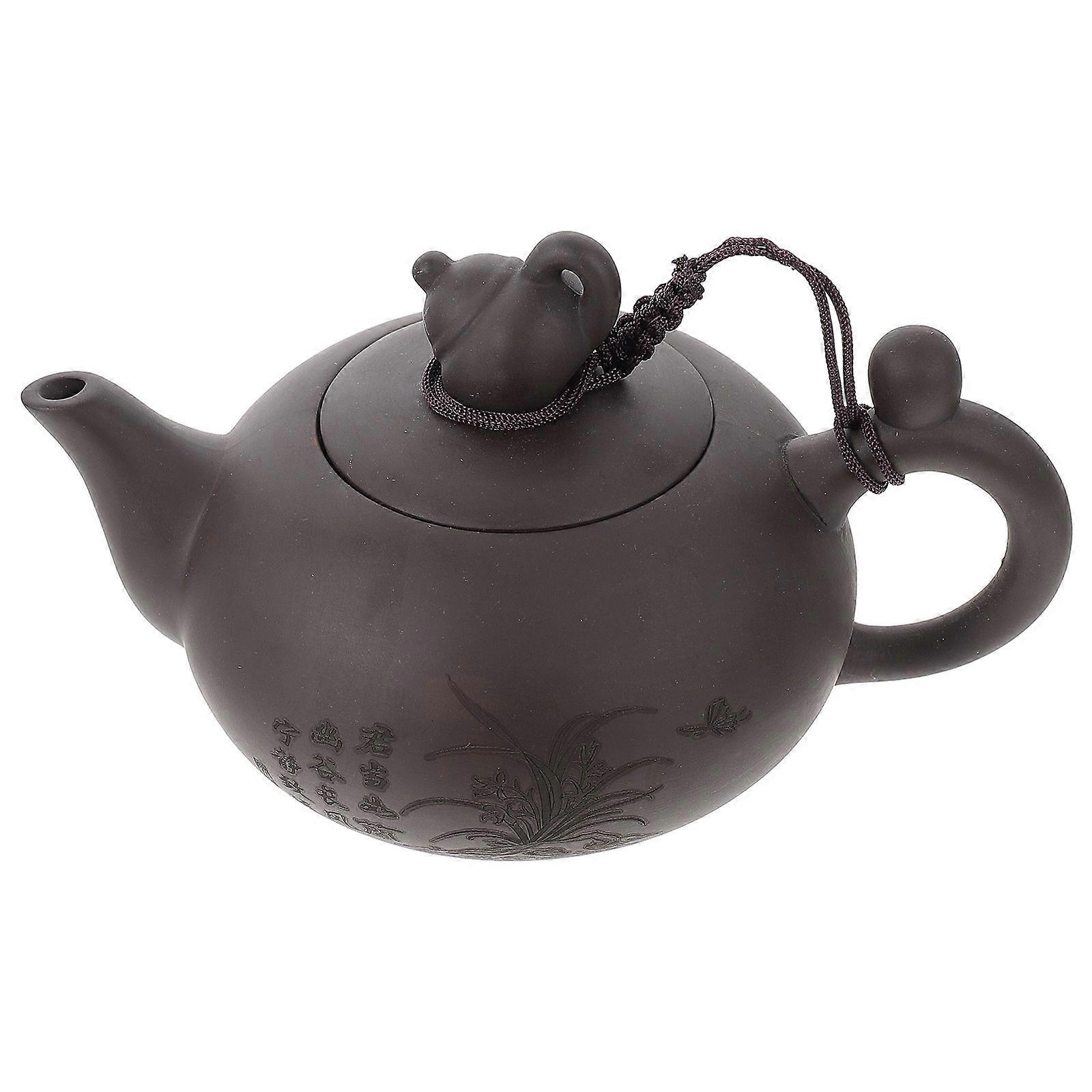 Retro Ceramic Teapot 1Pcs for Home Use with Creative Double Pot Design