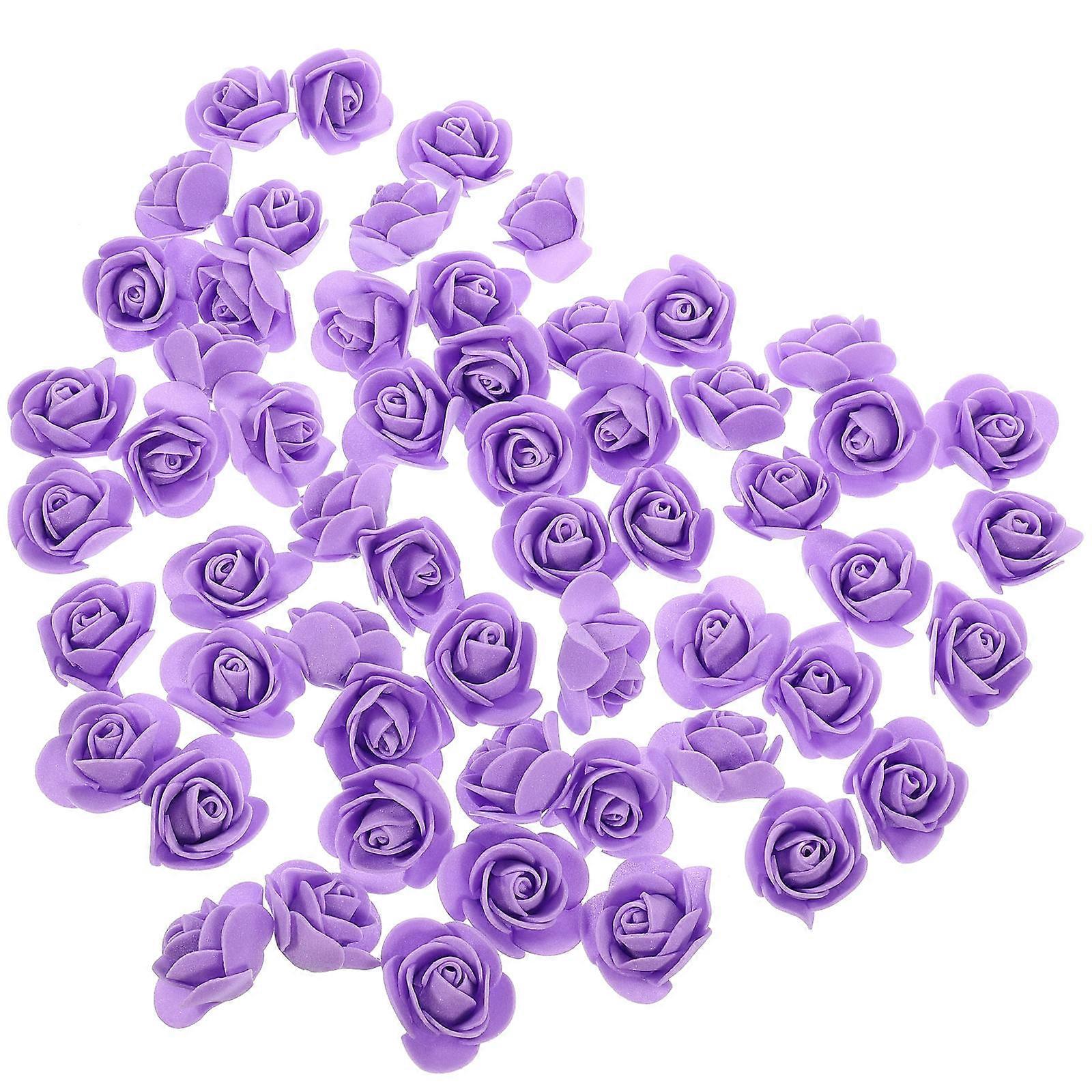 Purple Foam Rose Head Artificial Rose Heads for DIY Crafts 800Pcs Bulk