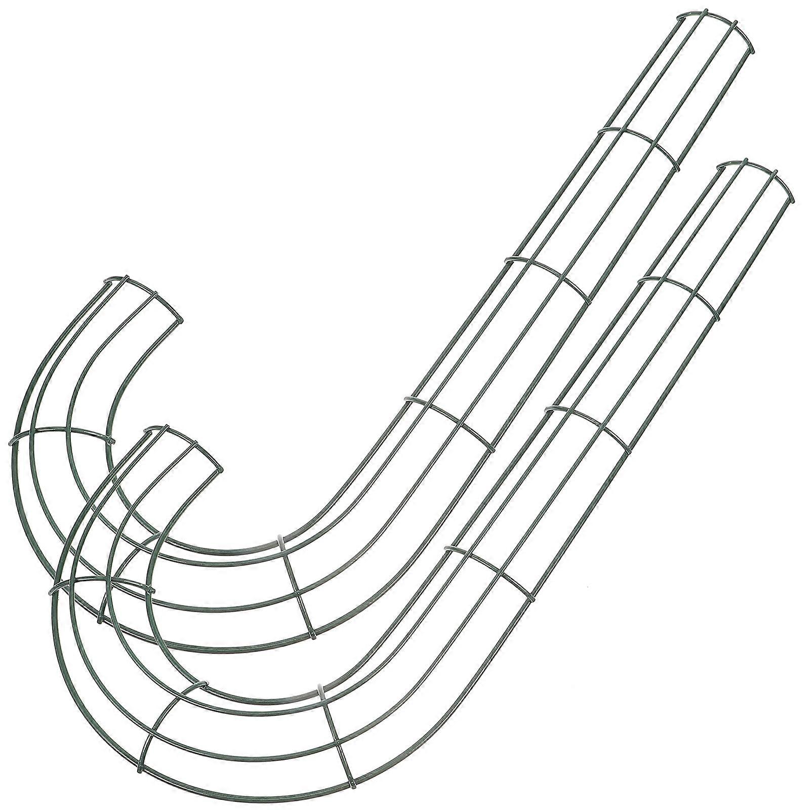 Iron Wreath Frame Candy Cane Wreath Frame for Decoration 10Pcs