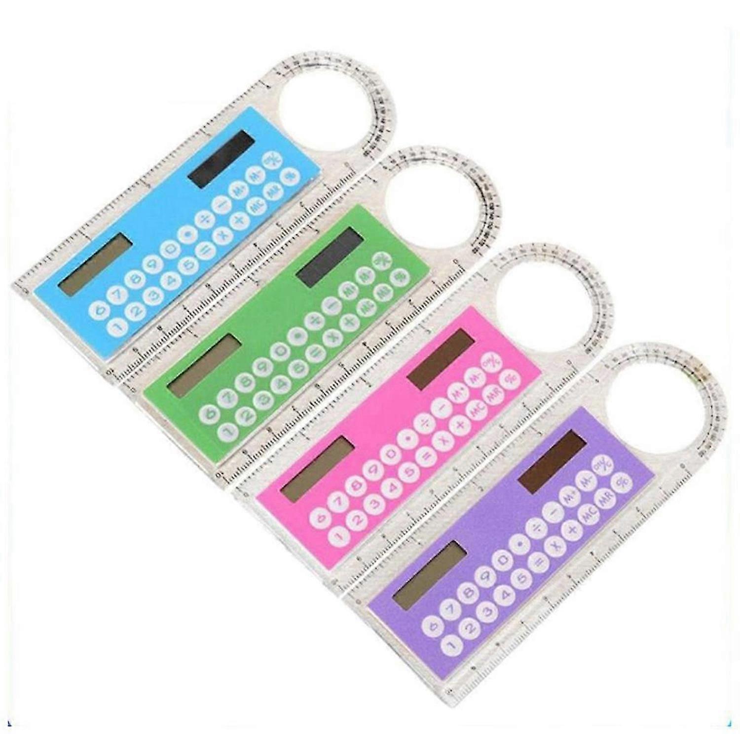 Ruler Multi-Functional Magnifying Glass Ultra-Thin Mini Ruler