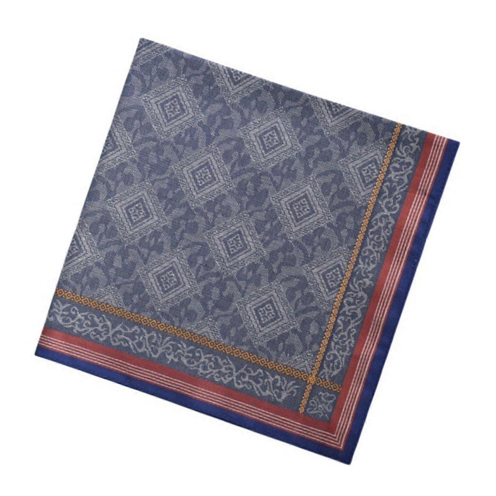 Multipurpose Cotton Handkerchief For Men Jacquard Weave Pattern Gentle Face Towel Pocket Square Daily Use Essential  Purple