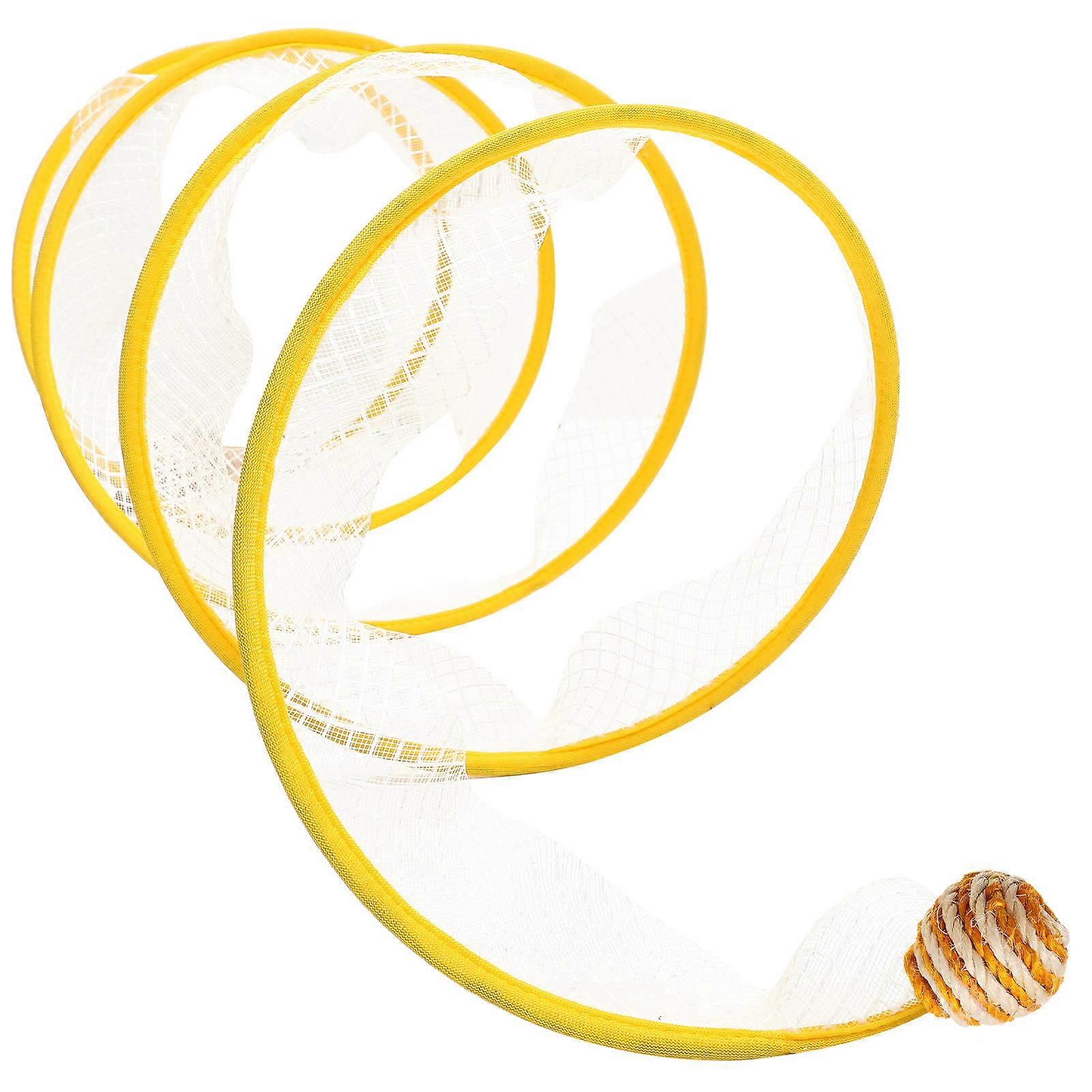 Cat Tunnel Toy Transparent for Kitten Scratching Foldable