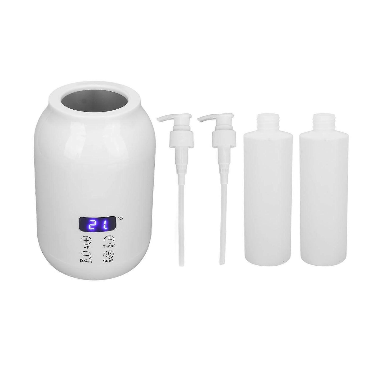 Massage Oil Heater LED Display Touch Control Temperature Adjust Essential Oil Bottle Warmer 110240V EU Plug