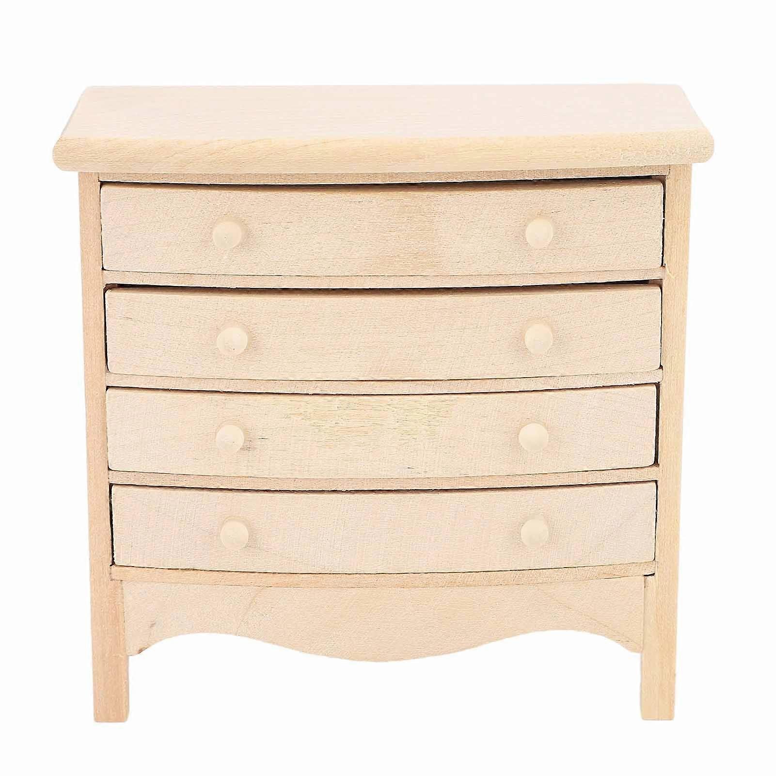 1:12 Scale Dollhouse Multi Drawer Cabinet Wooden Miniature Chest of Drawers for Decoration