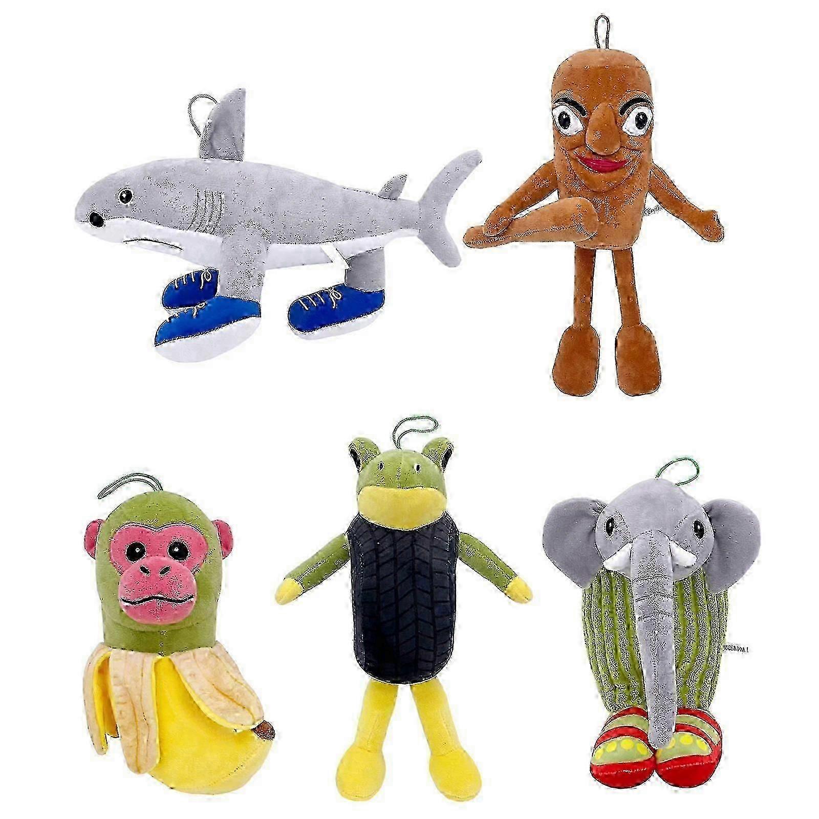 Tralalero Tralala Shark Toy Plush Tun Tung Tung Sahur Toy Doll Brainrot Animals