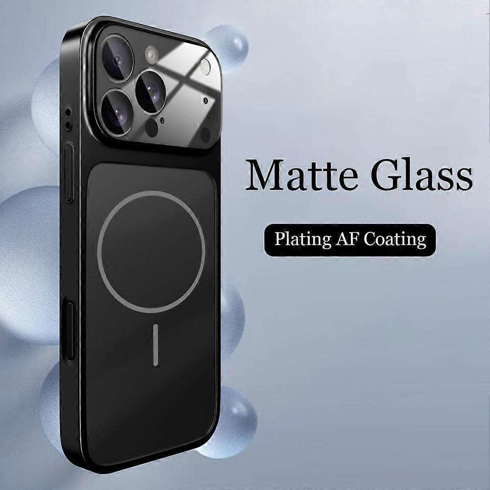 Original Glass Nano Matte Case For iPhone 17 Air 16 15 14 13 Pro Max 17Pro Magnetic For Magsafe Wireless Charging Armor Funda
