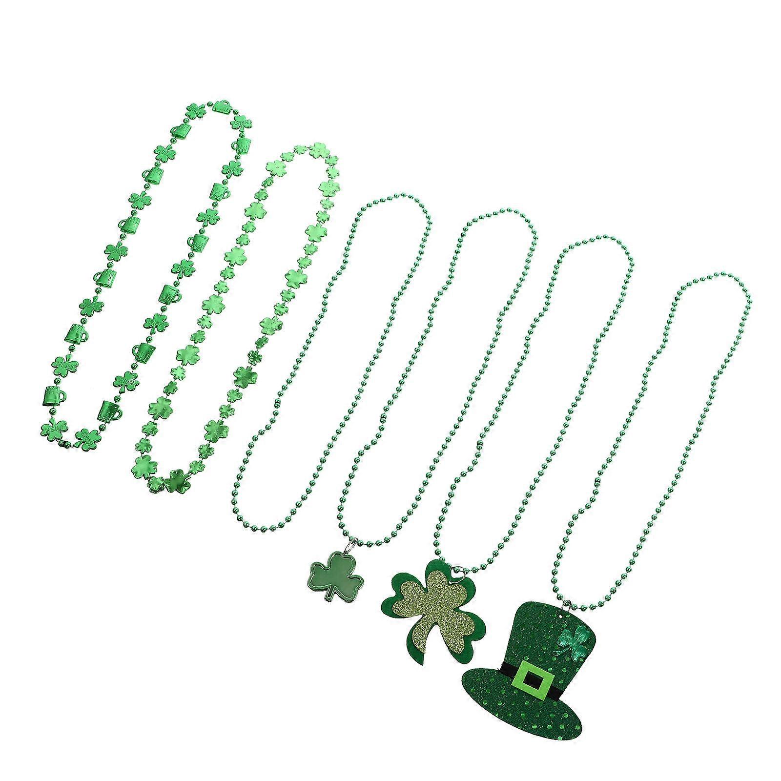 St. Patrick's Day Beaded Pendant for Decor 12Pcs Plastic Hanging String