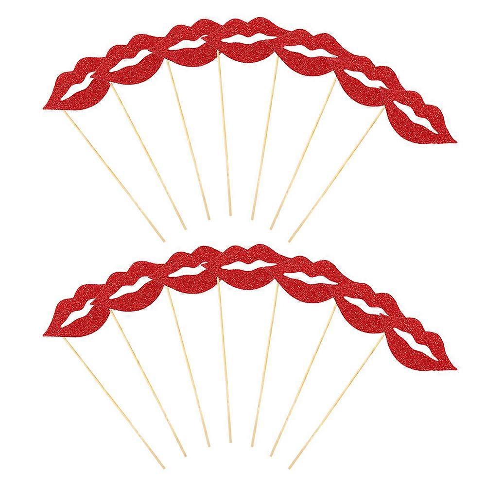 240Pcs Red Lips Photo Booth Props for Party Photo Booth Fun