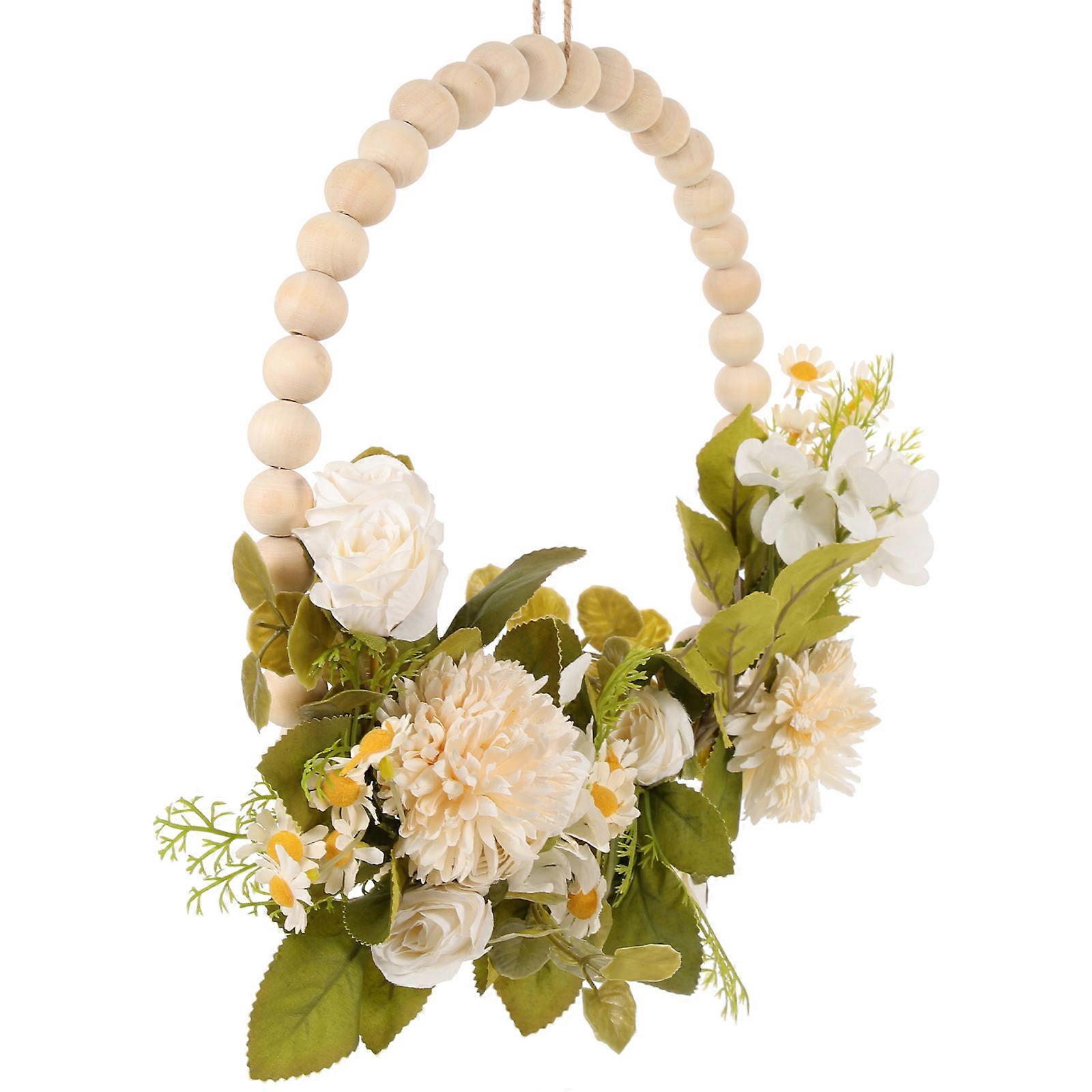 Garland Pendant Wooden Bead Hanging for Indoor Use 4Pcs Bundle