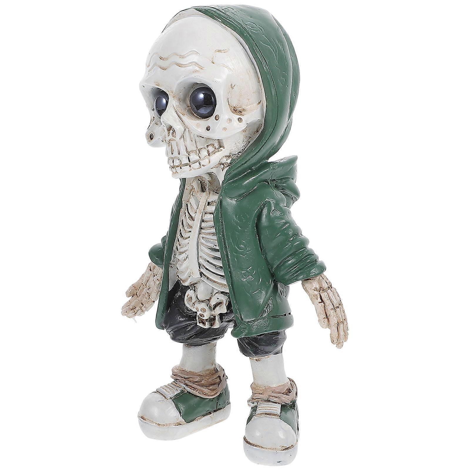 Skeleton Table Decor Resin Hoodie Figurine for Decor 4Pcs Set