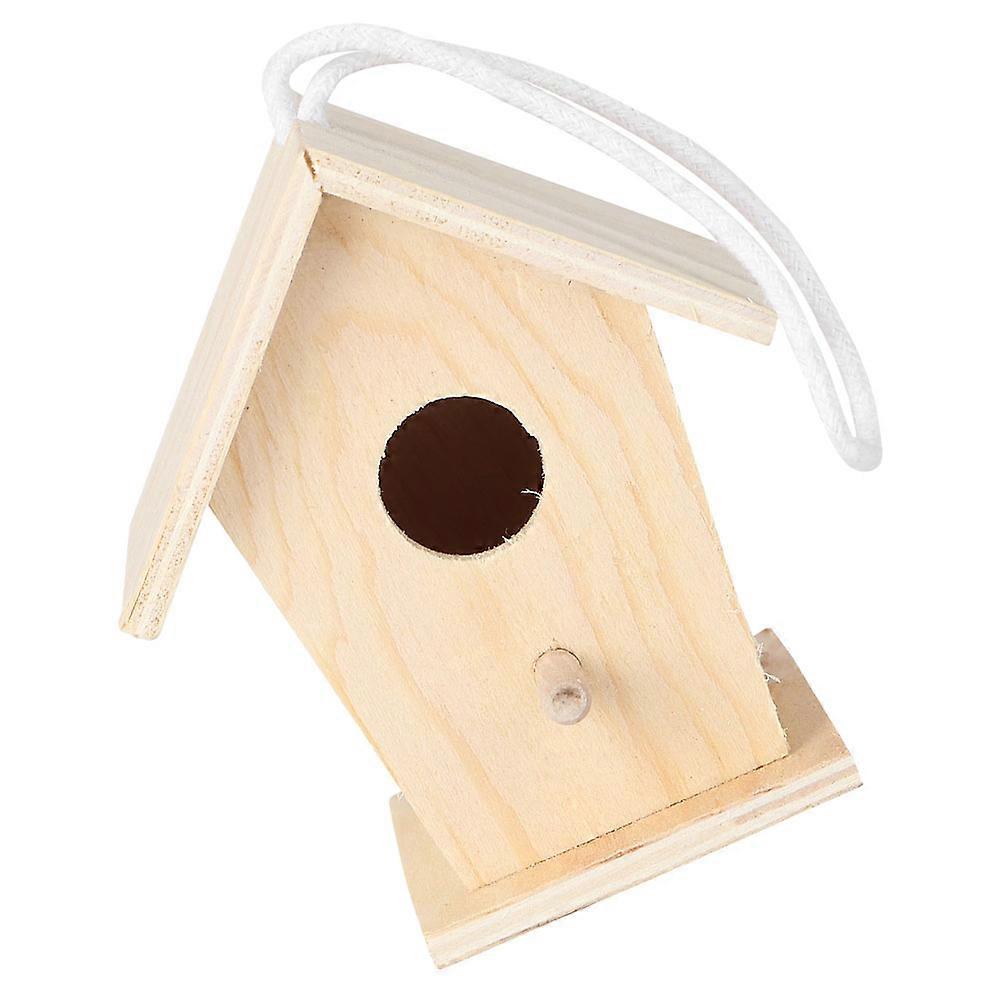 Handmade Wooden Bird House for Decoration Use 2Pcs Mini DIY Bird Nest