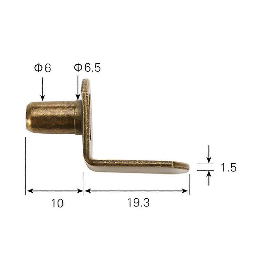 L-Shaped Shelf Support Shelving Brackets for Shelf Use 25Pcs Bronze