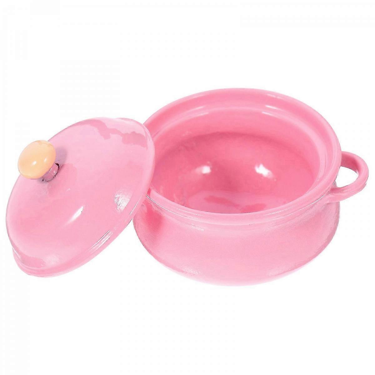 Dollhouse Mini Cookware Kitchen Simulation Pots Realistic Shape Children Hands-On Ability Cultivation 1Set