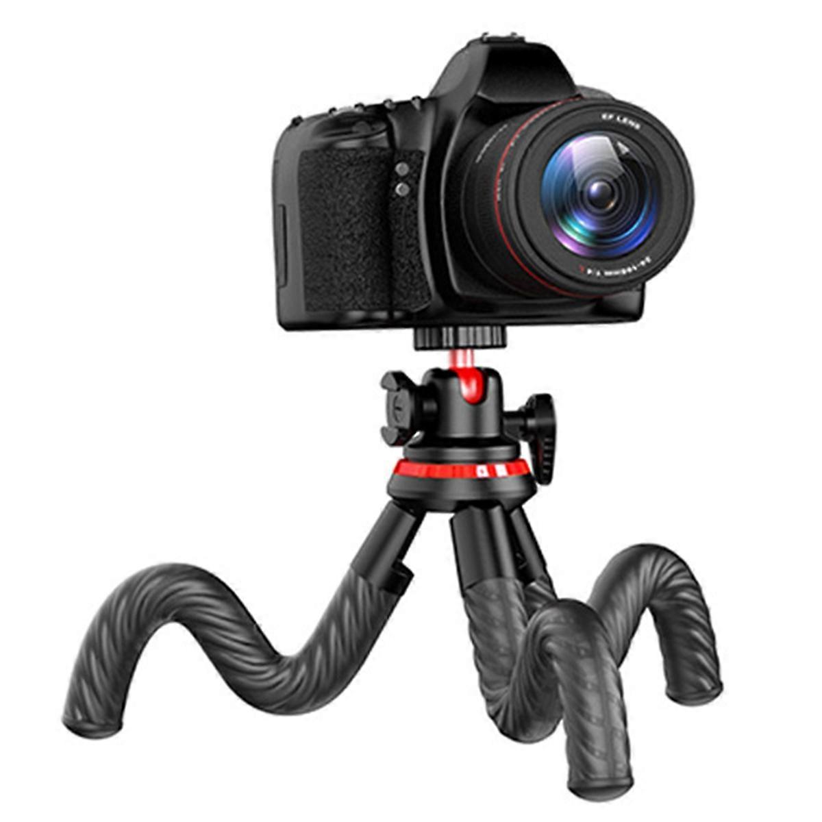 Flexible Octopus Tripod for Phone Camera DSLR 2in1 Design Tripod with Phone Holder Side Cold Shoe 1/4inch Screw