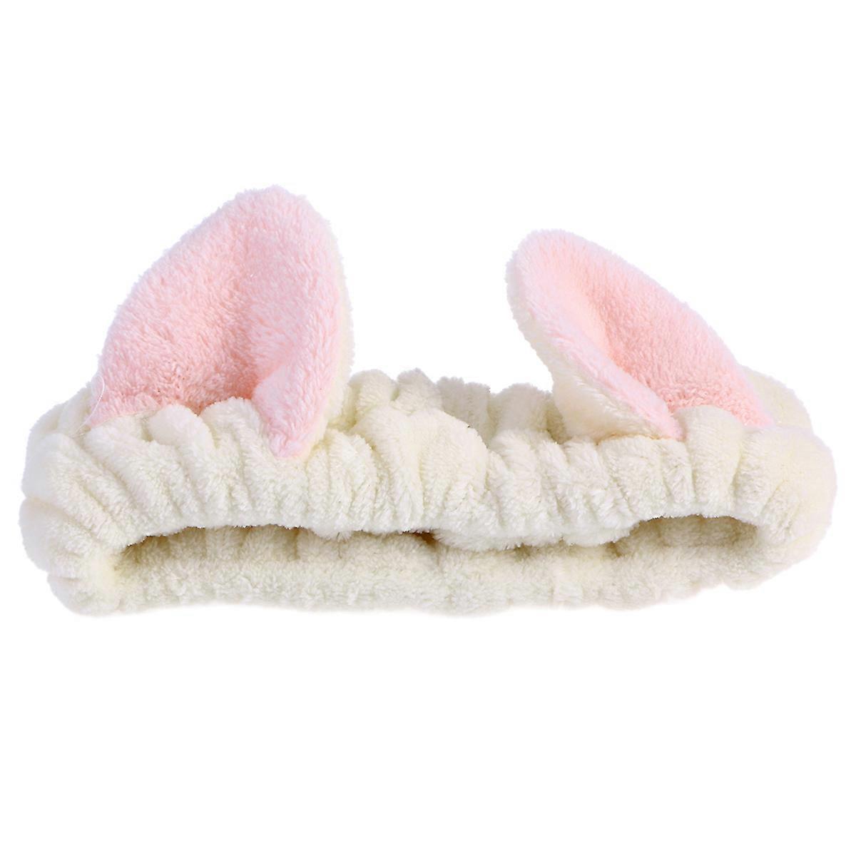Cat Ears Hair Clasp for Girls Use White Elastic Headbands
