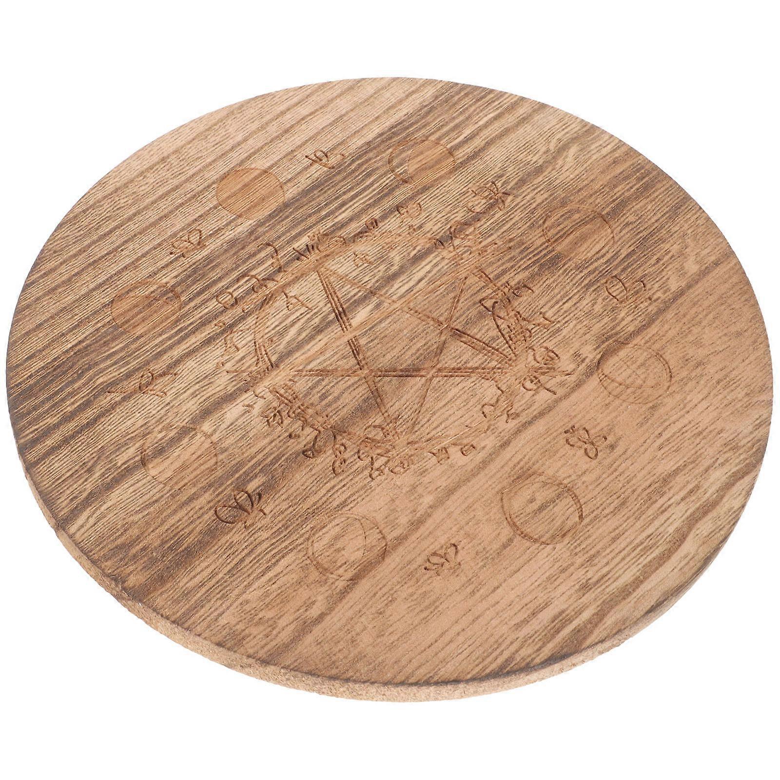 Pentagram Pattern Candle Holder Wooden Candle Holder for Home Use Display Stand