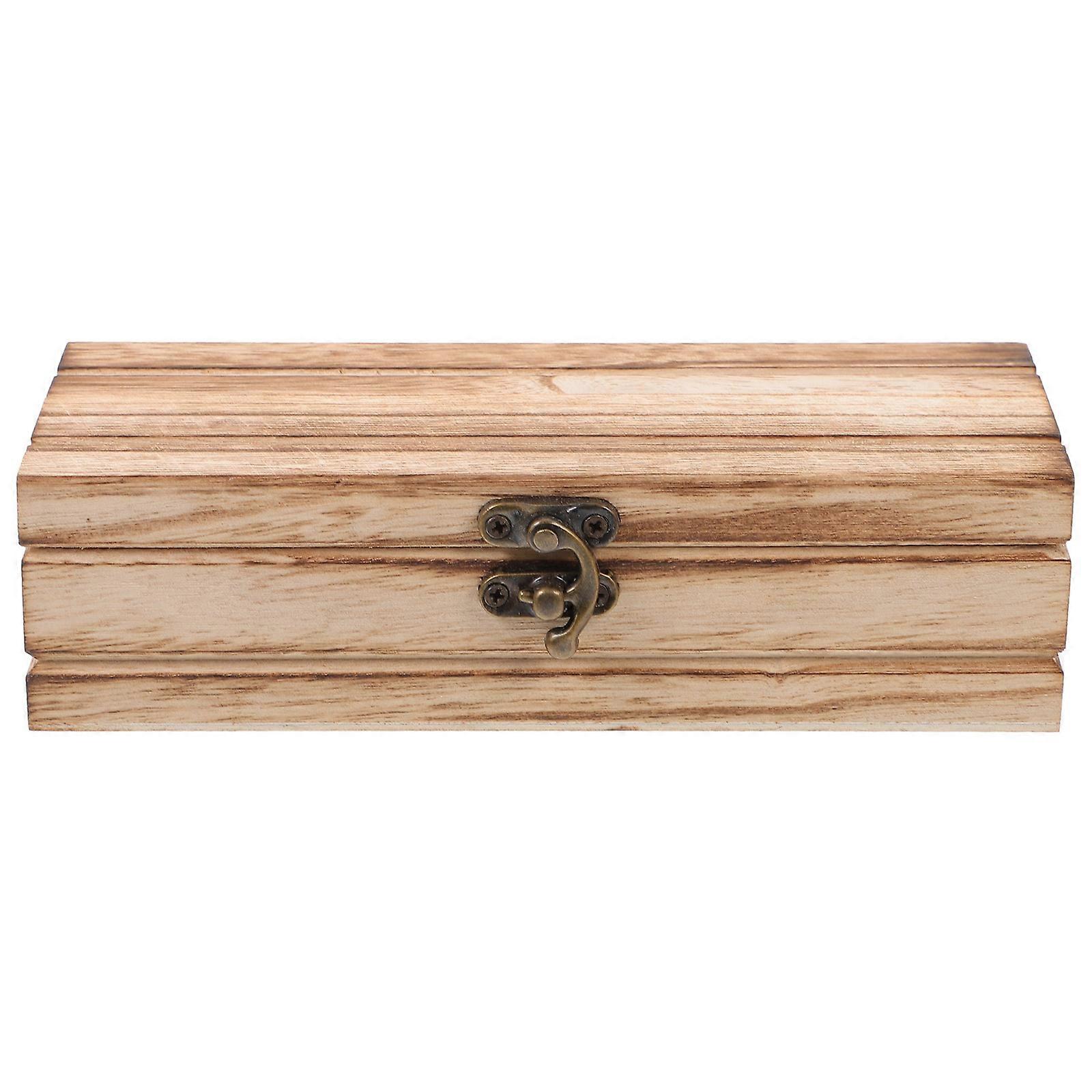 3Pcs Wooden Trinket Storage Box Simple Structure Household Jewelry Organizer for Gifts Multi Color Design