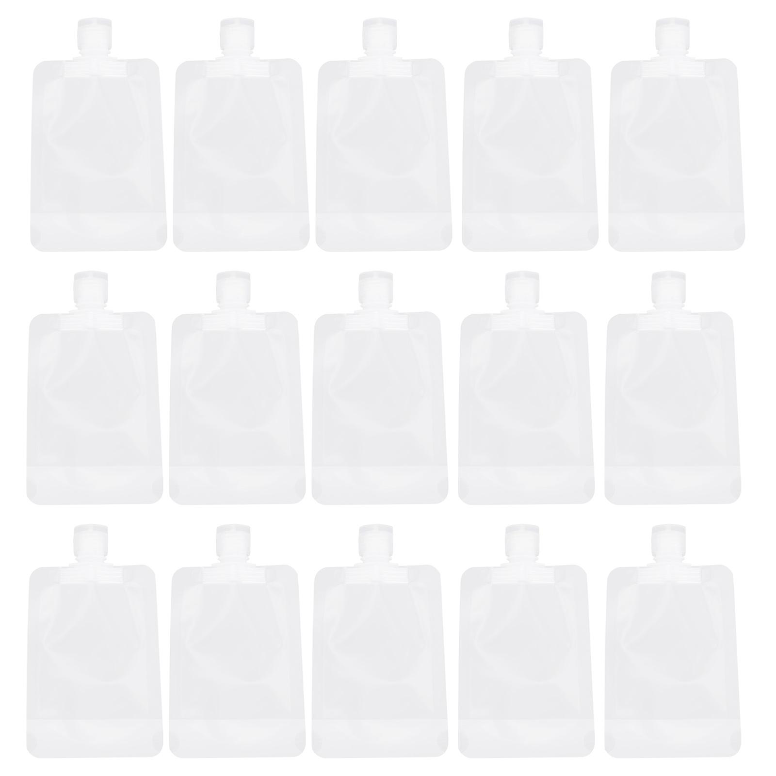 100Pcs Travel Disposable Lotion Squeeze Bags with Spout for Storage