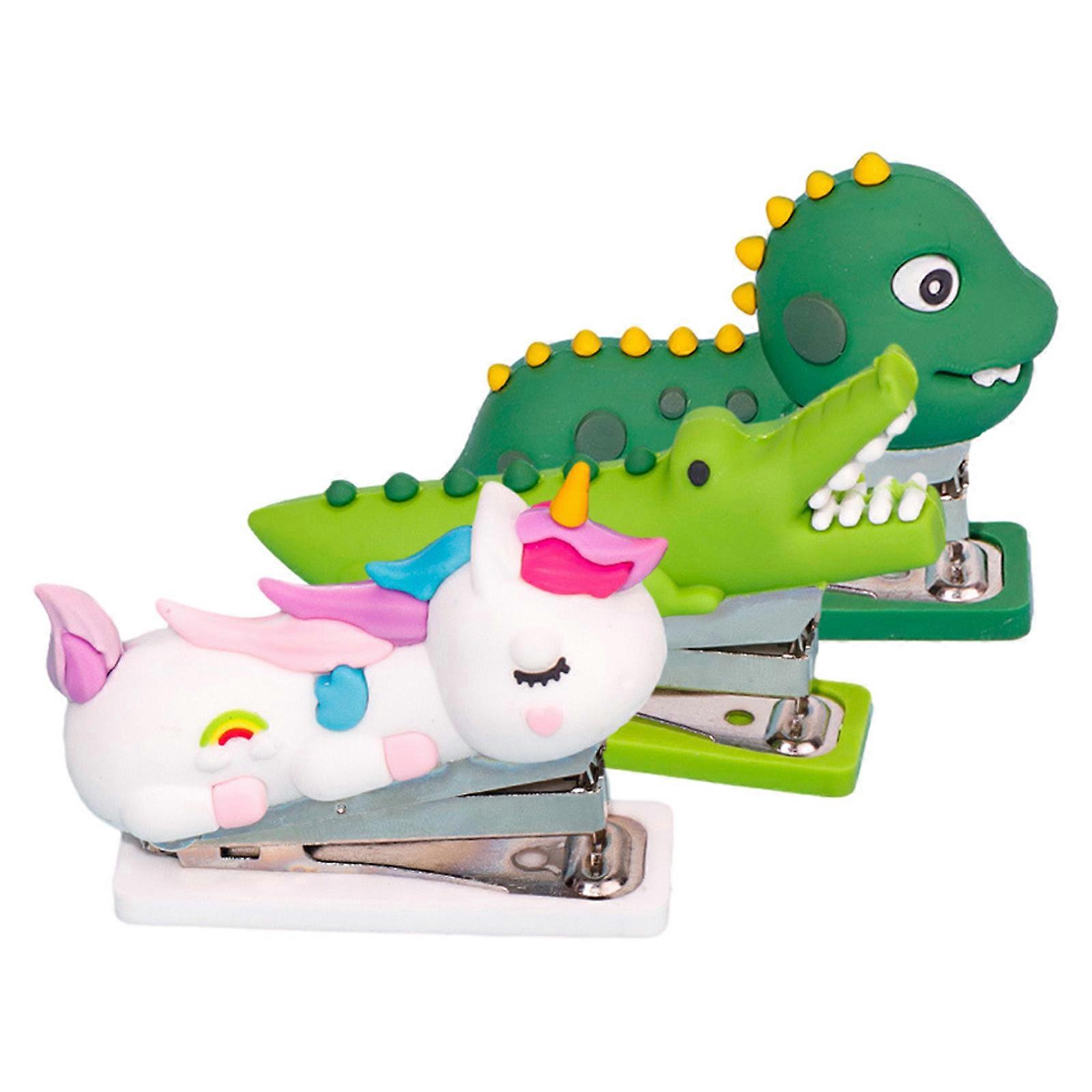 Desk Stapler Cartoon Stapler for Office 9Pcs Assorted Color Office Use
