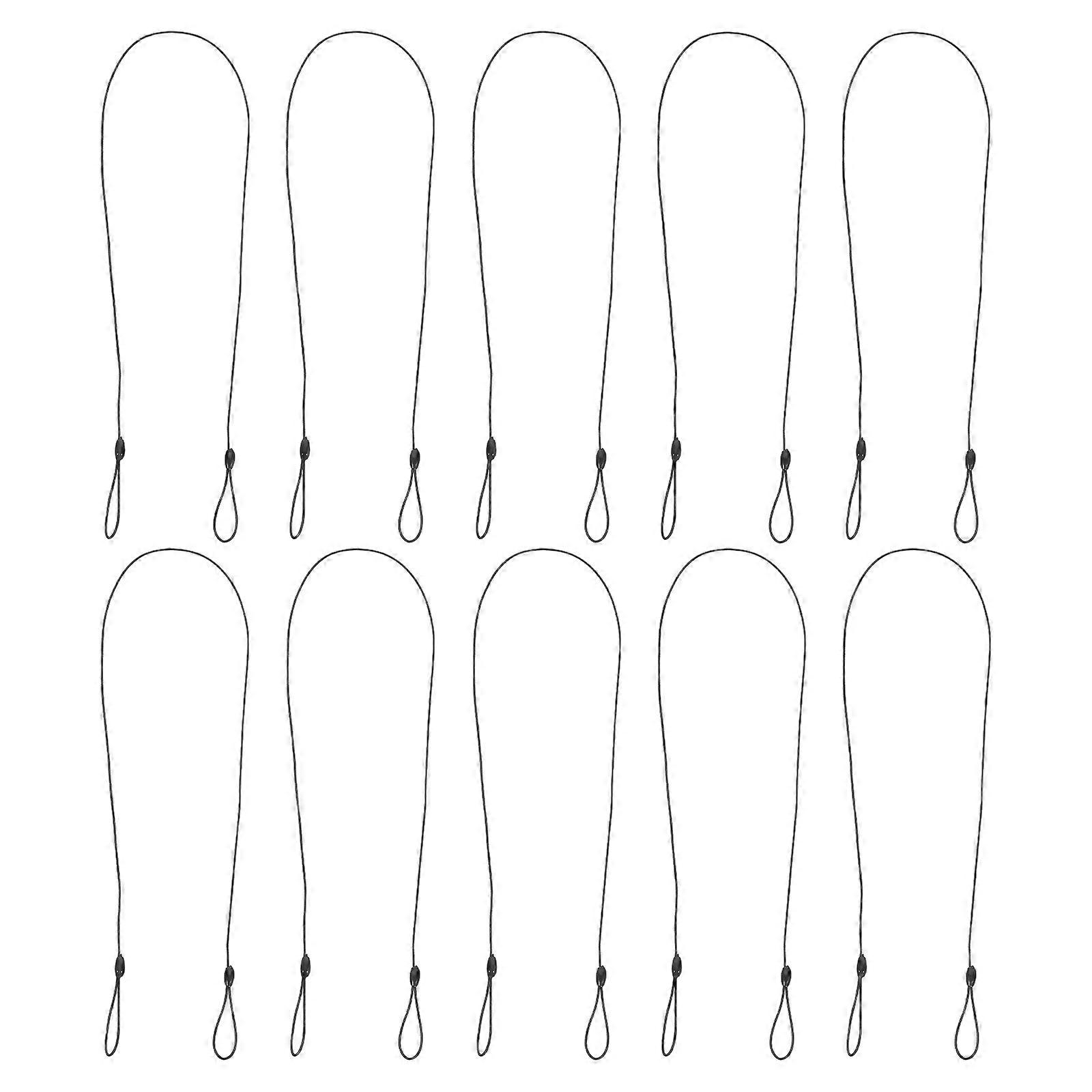 Elastic Lanyard for Pens with Anti Lost Function 20Pcs Black Nylon Plastic