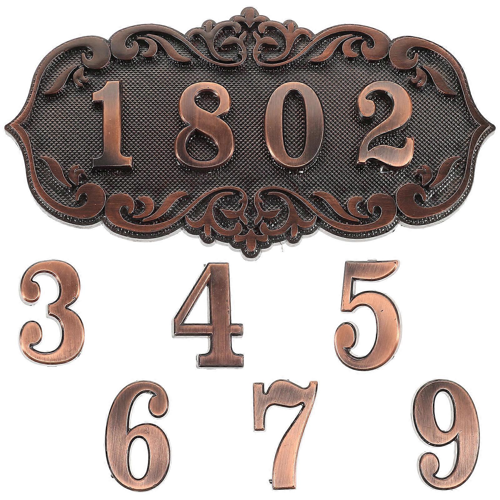 Vintage Style Door Plaque Two Sets Elegant Design For Residential Use Indoor and Outdoor Identification